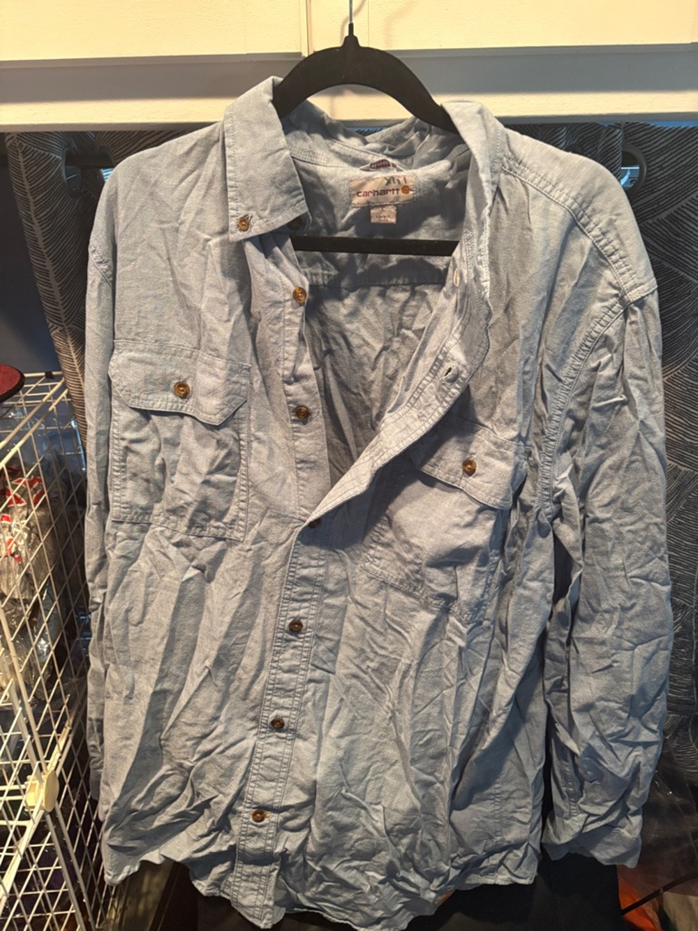 Carhartt Light Blue Men's Work Shirt Jacket